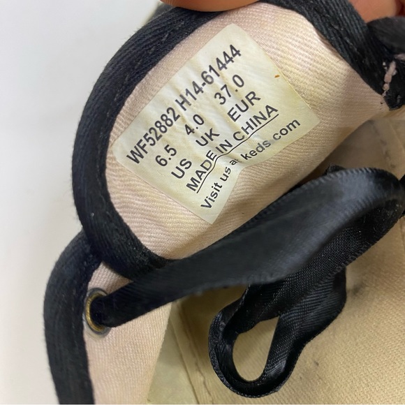 Keds X Kate Spade Black Sequin Sneakers Lace Up Shoes - Picture 4 of 6